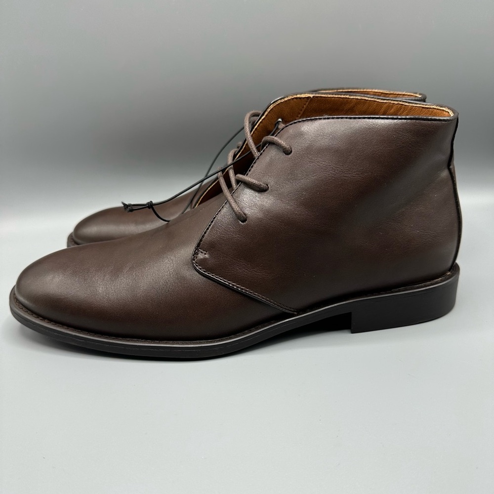 J Ferrar Milden Classic Faux Leather Lace Up Boots Men’s size 10.5 Brown